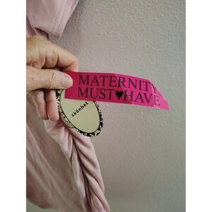 Skonhet Maternity Pink‎ Pearl Sleeve Ruched Side T-Shirt Small NWT